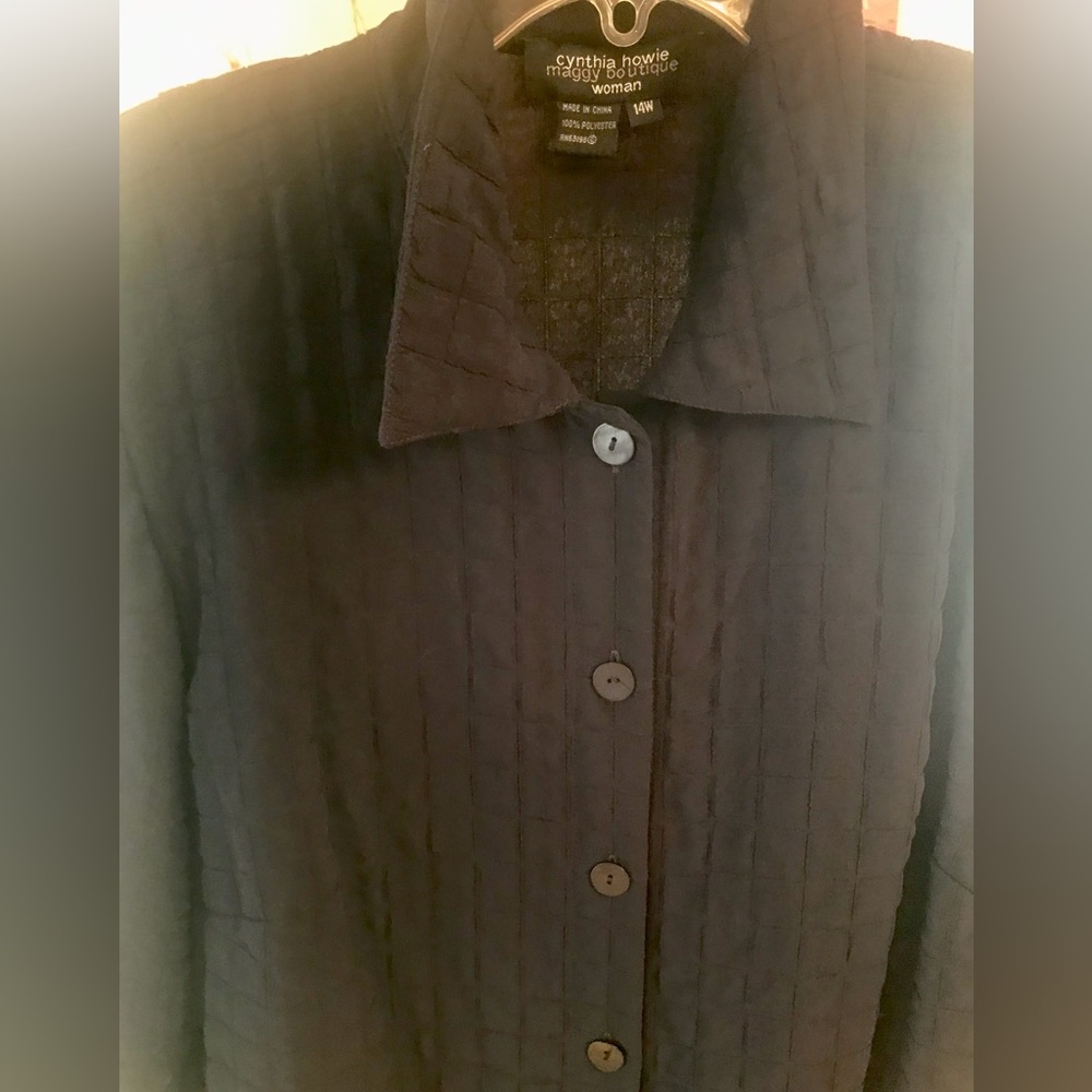 Womens Pant Suit 14W Cynthia Howie Woman - Maggie Boutique. Navy Blue.